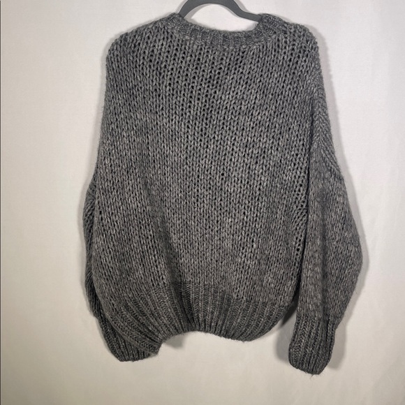 FRNCH PARIS GRAY MITCHELL KNIT SWEATER MADE IN ITALY MOHAIR WOOL SMALL/MEDIUM - Picture 6 of 6